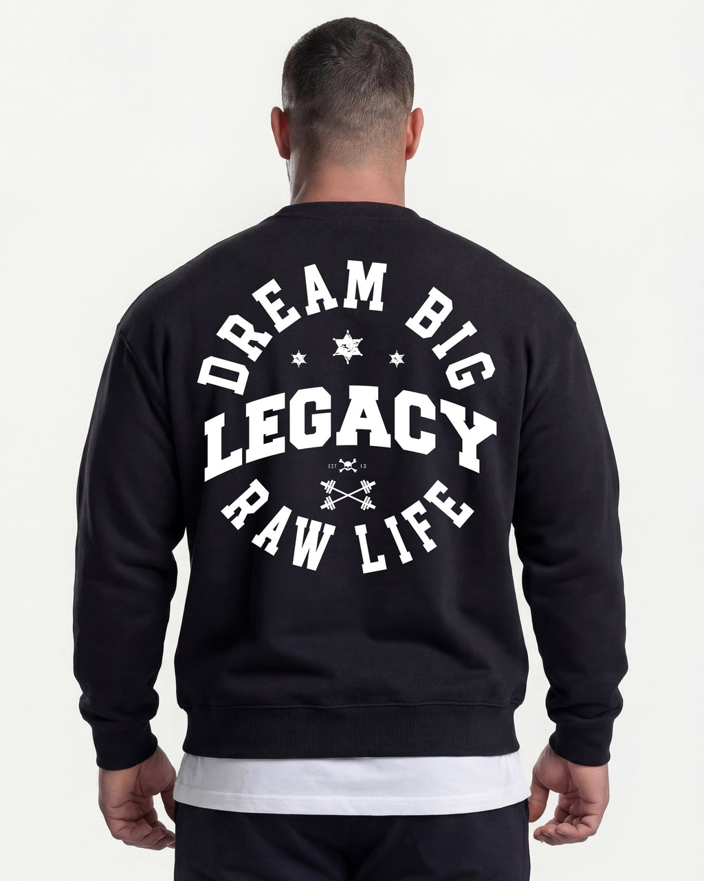 Crew Neck Φούτερ Μάυρο - Dream Big