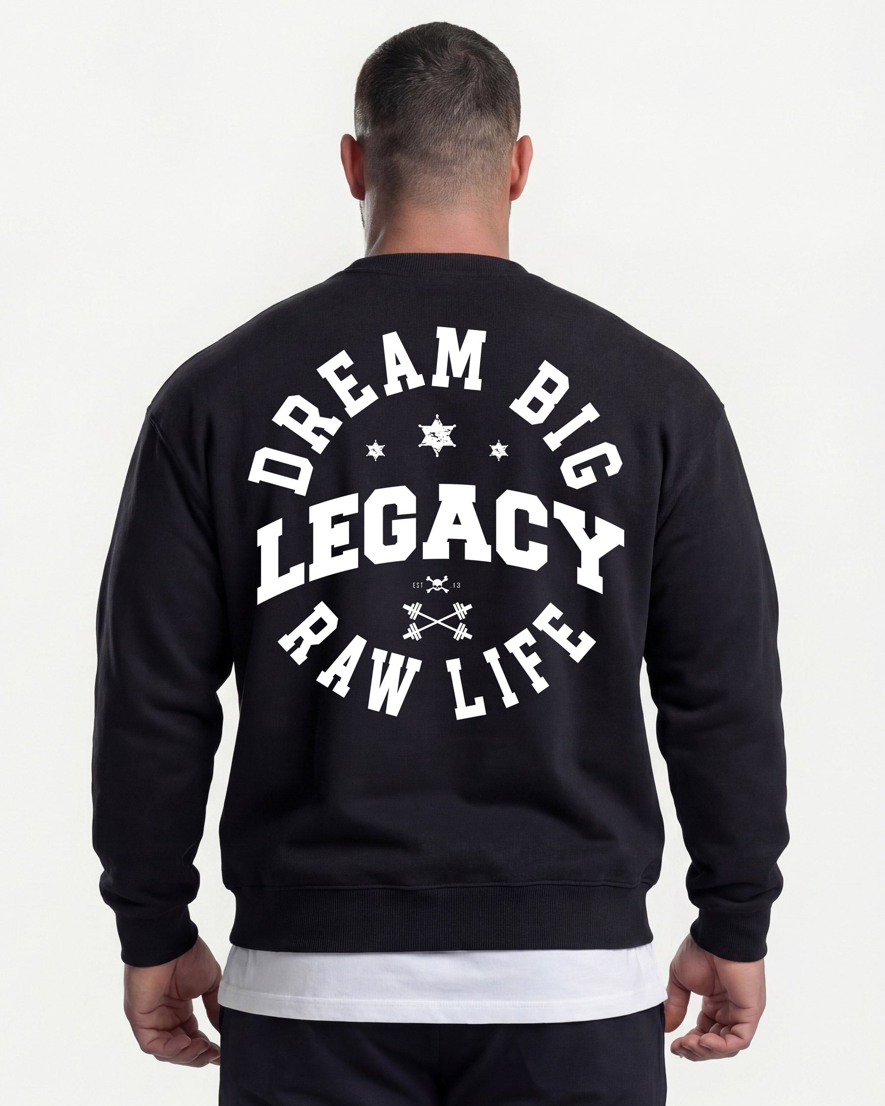 Crew Neck Φούτερ Μάυρο - Dream Big