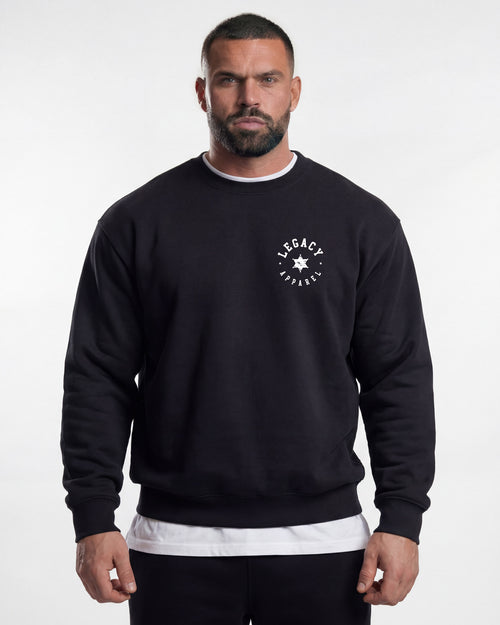 Crew Neck Φούτερ Μάυρο - Dream Big