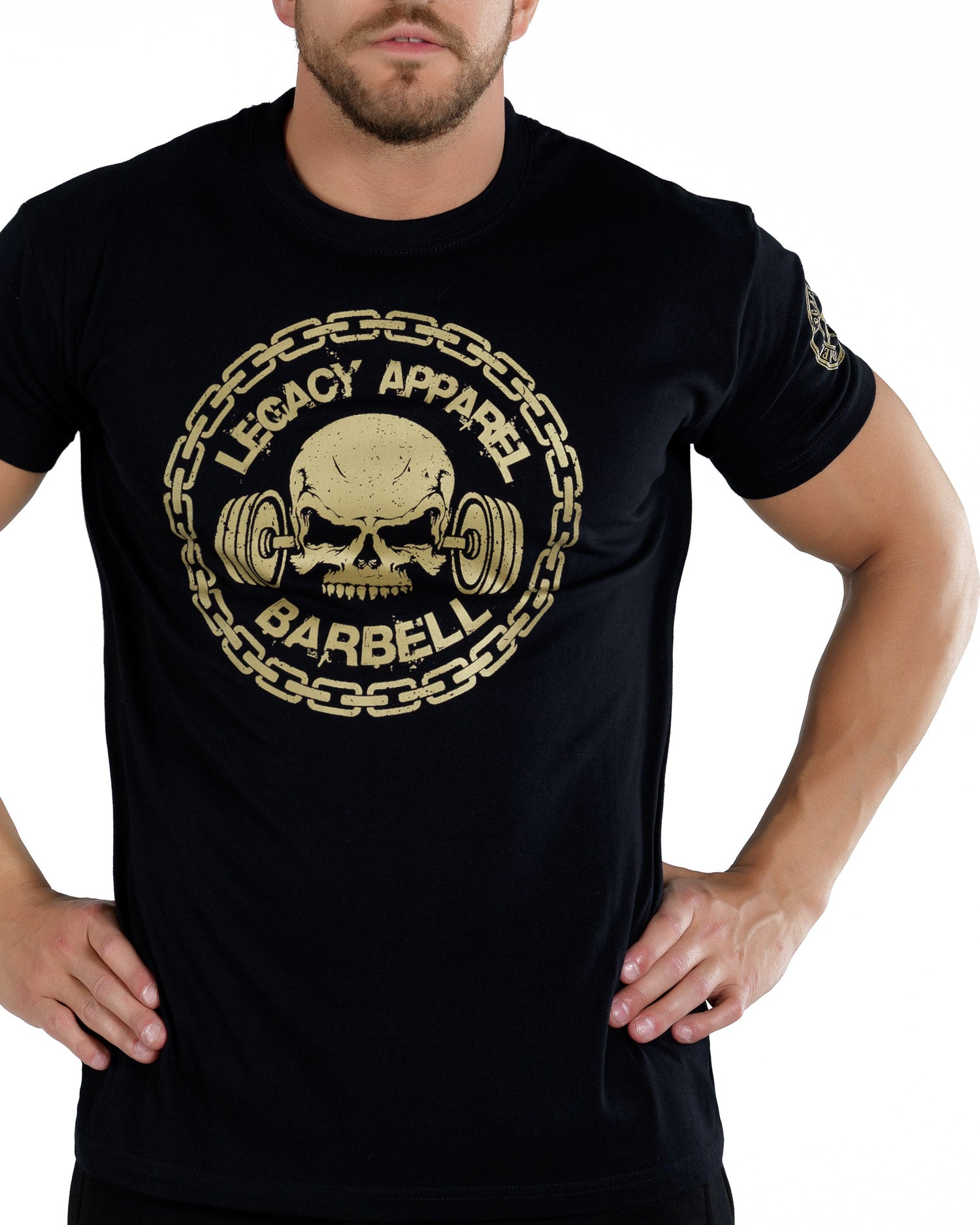 Ανδρική Μπλούζα Barbell Skull Gold