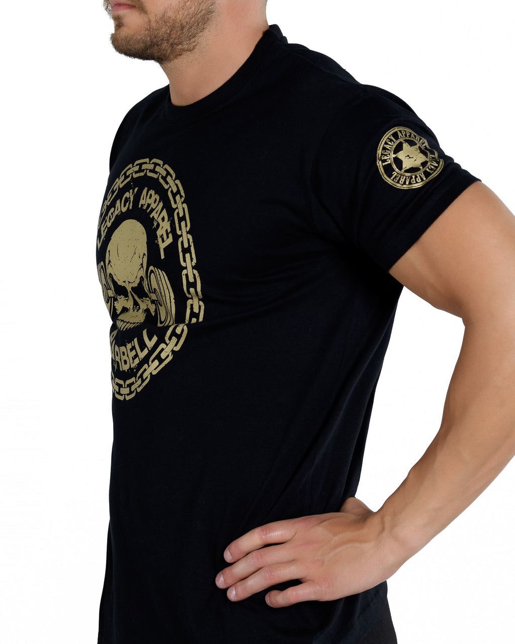 Ανδρική Μπλούζα Barbell Skull Gold