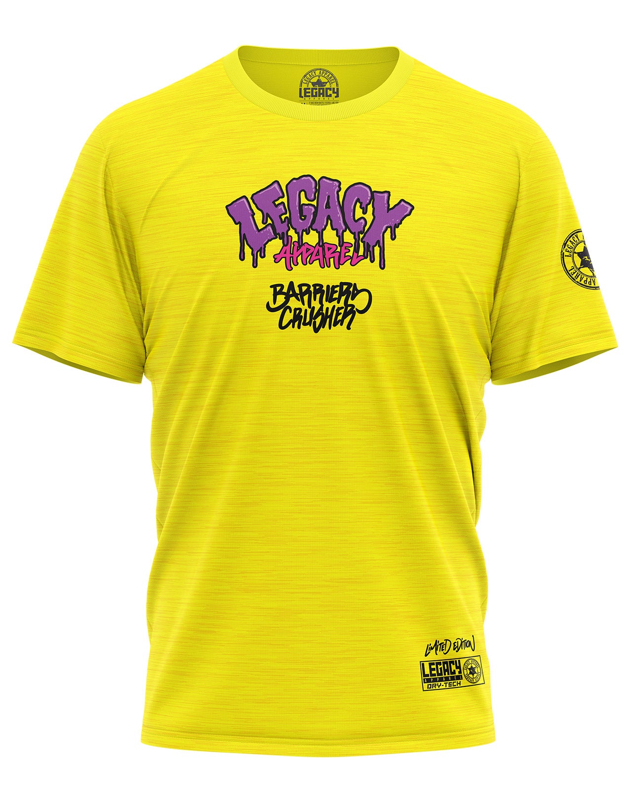 T-Shirt Drytech "Barriers Crusher" Κίτρινο [pre order]